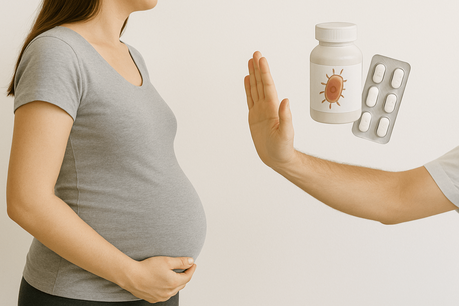 Pregnant woman consulting doctor about Ureaplasma and safe treatment options